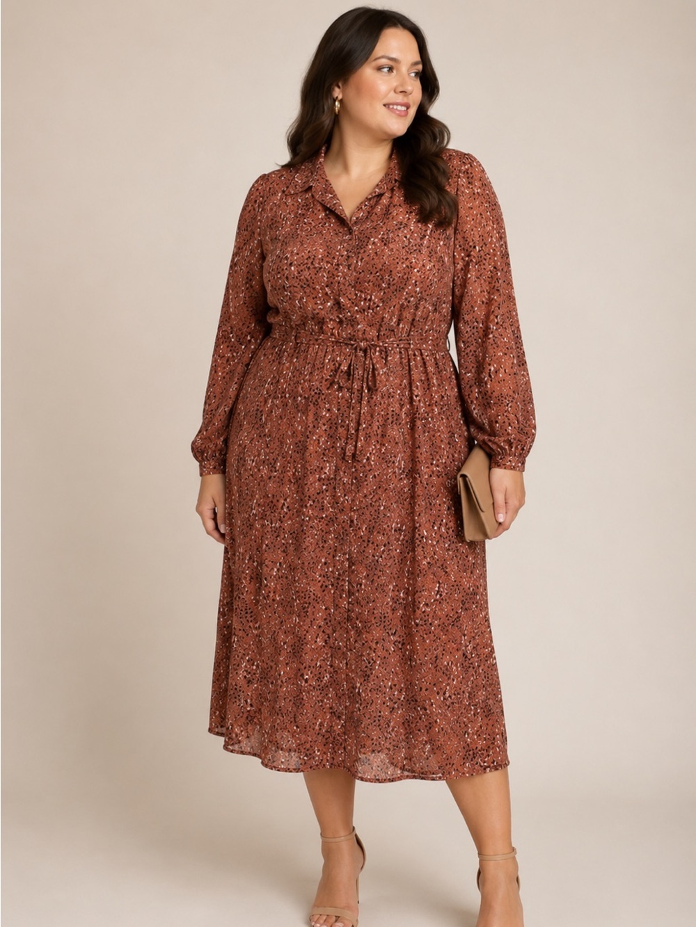Evri Tie Waisted Dress Size 1X